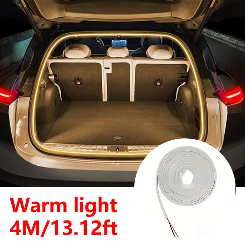 High Brightness Car Trunk LED Light Strip – Automatic Sensing Interior Ambient Tailgate Lighting, Wire-Free Installation