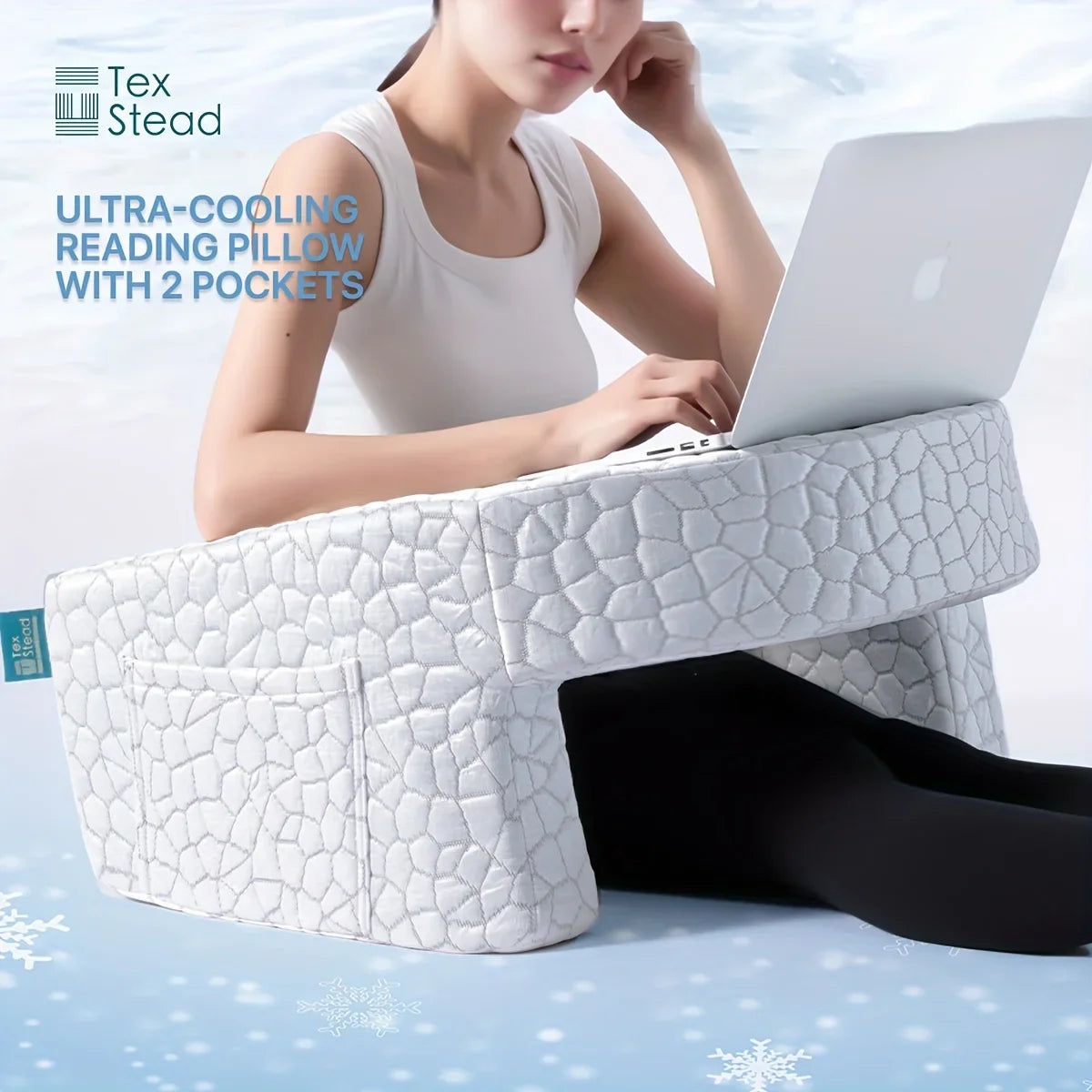 Extra Large Memory Foam Reading Pillow – Armrest Bed Pillow for Gaming, Working, and Relaxing with Removable Cover, 1 PC