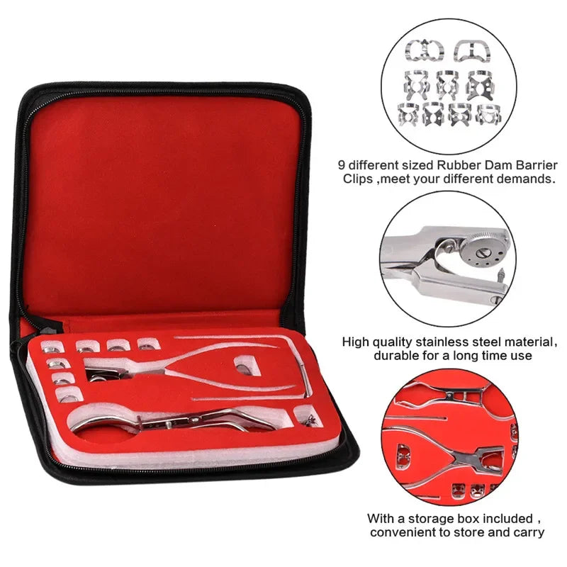 Dental Dam Hole Puncher Set — Dental Dam Perforator Pliers for Orthodontic & Dentist Use