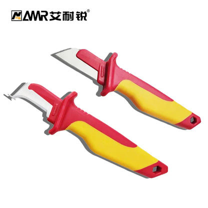 Electrician Insulated Cable Stripping Knife — Straight, Curved & Hook Fixed Blade Wire Stripper Hand Tool
