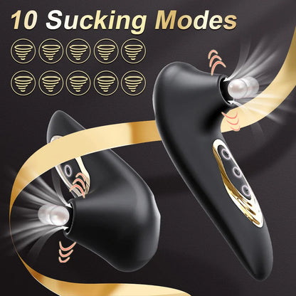 Powerful Sucker Clitoris Vibrator - Female Clit Nipple Oral Vacuum Stimulator - Adult Sex Toy for Women