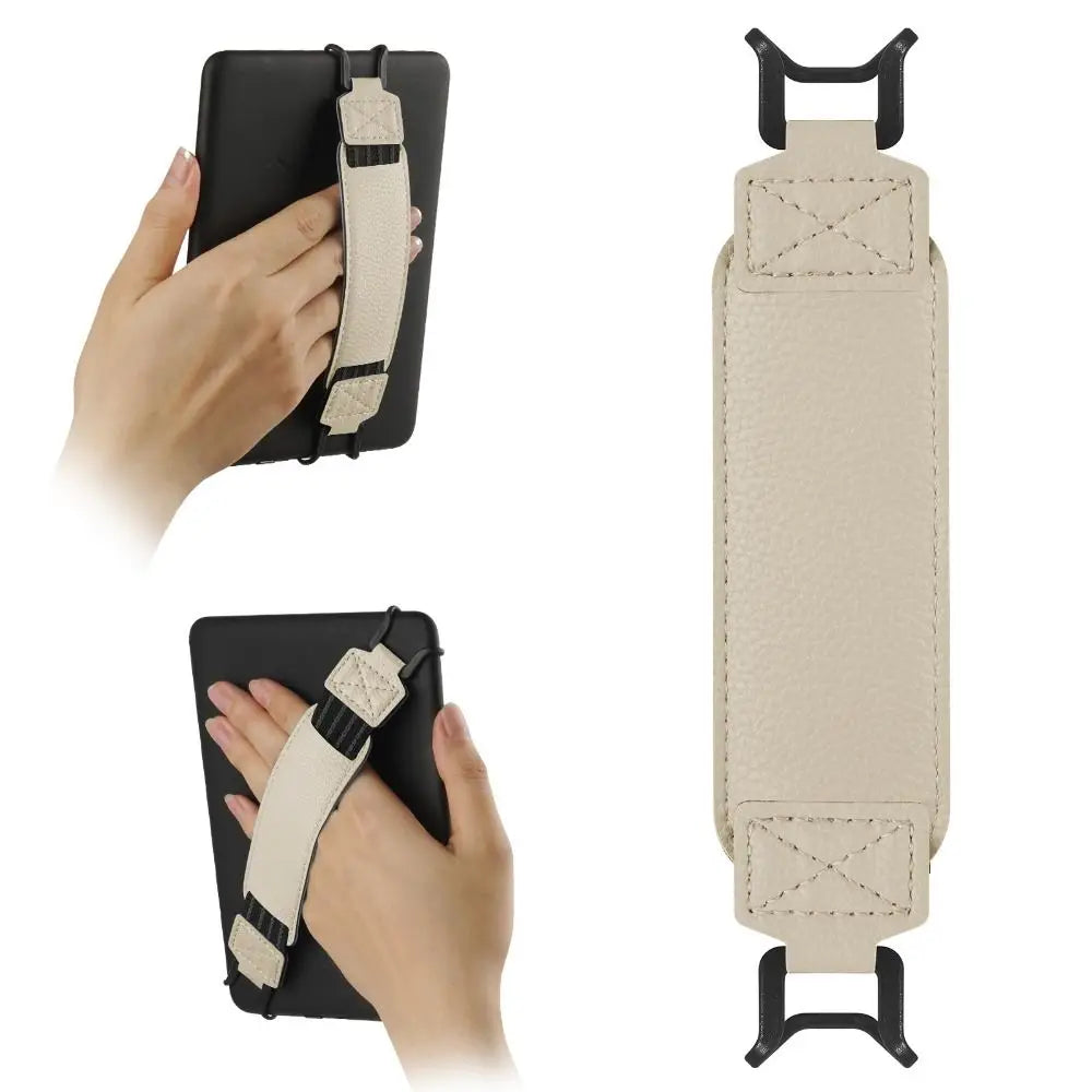 Leather Tablet Hand Strap — Elastic Anti-Drop E-Reader Holder for Kindle, iPad, Kobo, Sony, Pocketbook, Lenovo