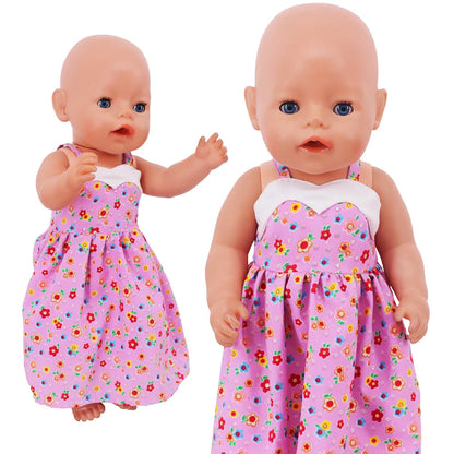 18-Inch Doll Nightdress Outfit — Purple Series Clothes for American & 43CM Baby Dolls, Our Generation Doll Gift