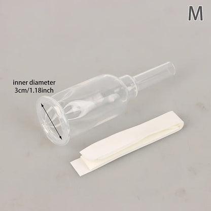 Medical Silicone Male External Catheter - Sterilized Self-Adhesive External Urine Collection Device Sizes S, M & L