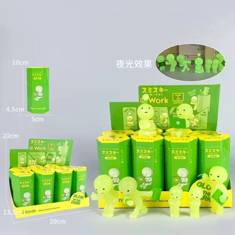 Noctilucent Green Mystery Doll Figures - Blind Box Surprise Collectible Desktop Decoration Toy