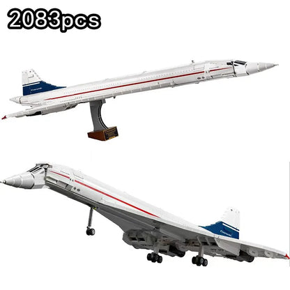 2083PCS Airbus Concorde Building Blocks — World’s First Supersonic Airliner Model, Aviation Shuttle Toy for Kids Christmas Gift