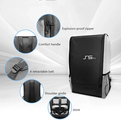 Carrying Case for PS5 Pro Gaming Console – Portable Storage Bag, Backpack & Organizer for Travel & Accessories