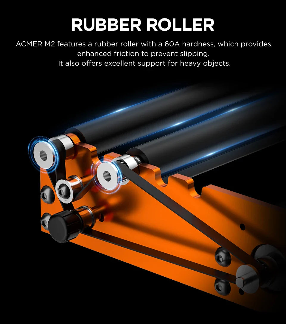 ACMER M2 Laser Rotary Roller – 360° Y-Axis Rotary for Laser Engraving & Cutting Cylindrical Objects
