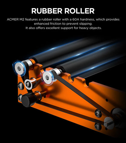 ACMER M2 Laser Rotary Roller – 360° Y-Axis Rotary for Laser Engraving & Cutting Cylindrical Objects