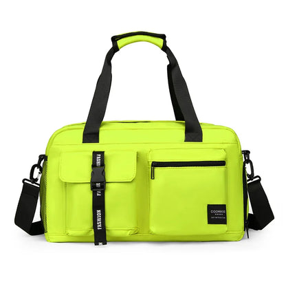 Large Fitness & Sports Duffel Bag – Women’s Gym, Yoga, Swimming Travel Backpack with Dry/Wet Shoes Pocket
