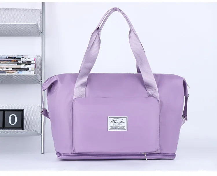 Large Capacity Travel Bag — Expandable, Waterproof, Foldable Luggage Organizer