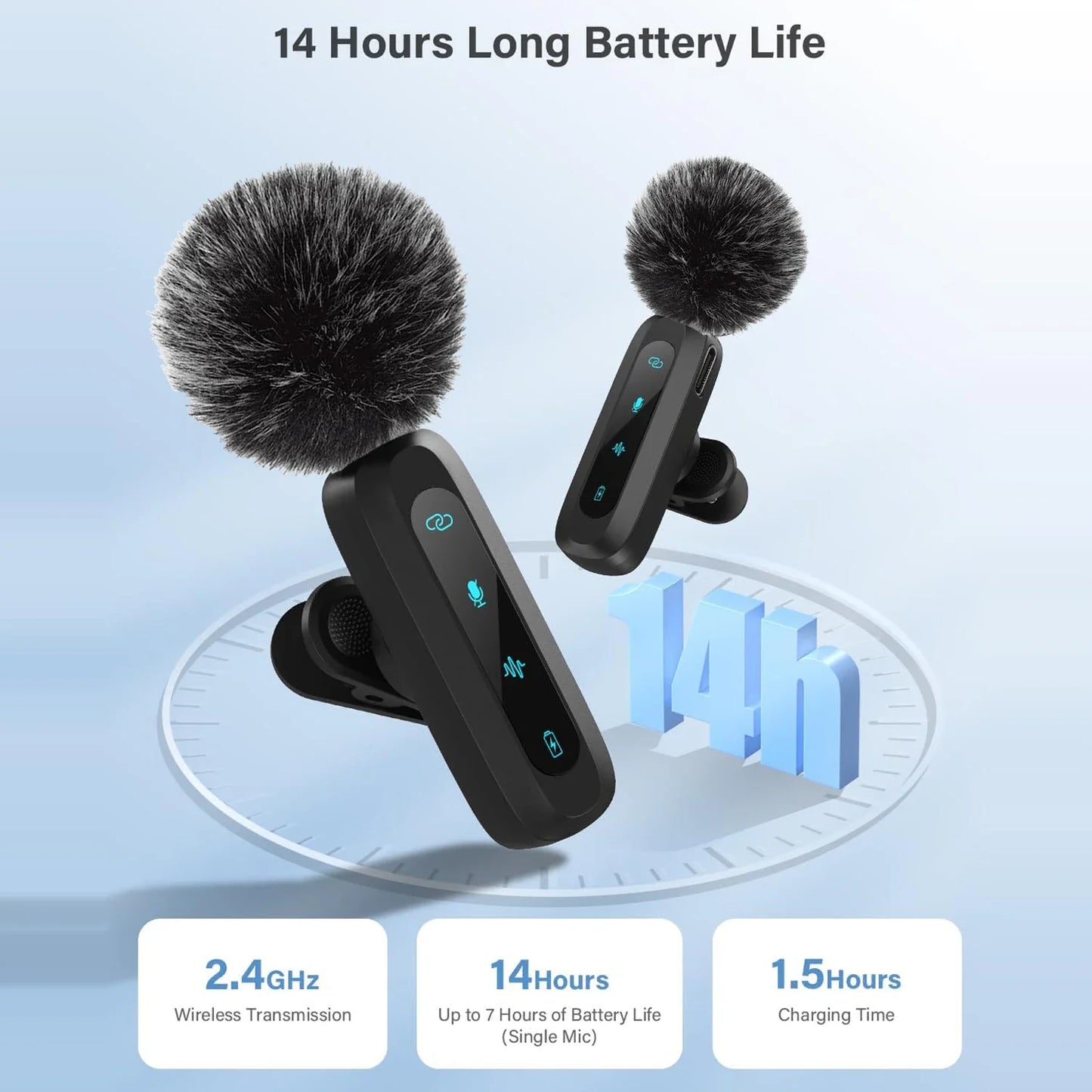 Professional Wireless Lavalier Microphone – Universal Mobile & Computer Mic for Vlogs, Interviews & Conferences