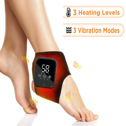 Electric Foot & Hand Massager with Heat and Vibration – Portable Ankle & Joint Relaxation Therapy Device
