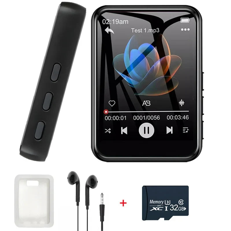 128GB Bluetooth 5.4 MP3 Music Player – HiFi Audio, Built-in Speaker, 2.4” Touch Screen MP4 Player with E-Book, Video & Recording