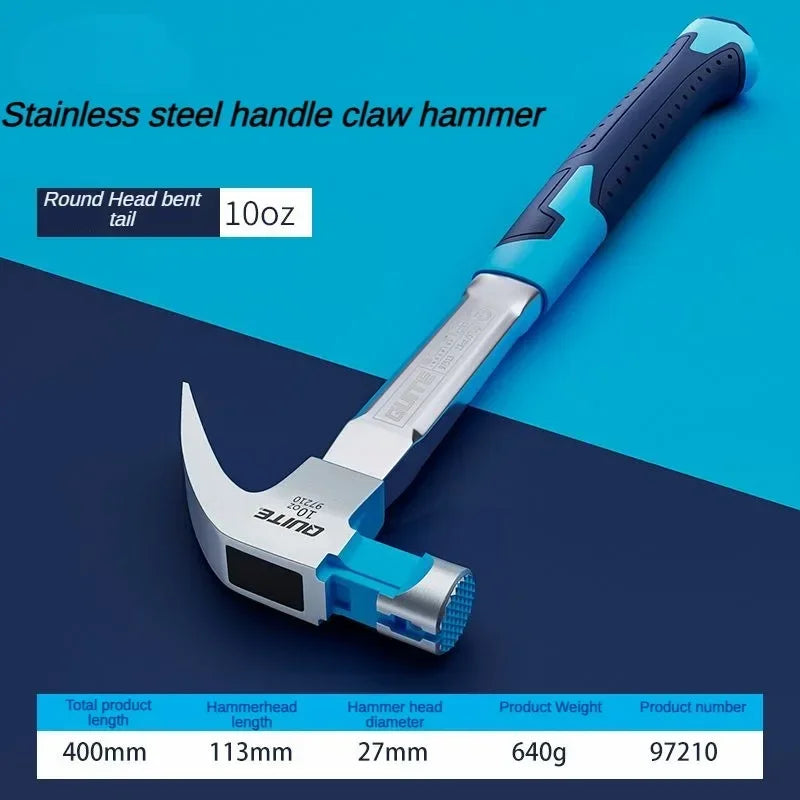High-Carbon Steel Claw Hammer - Professional Carpenter Woodworking Hand Tool for Construction & DIY Projects