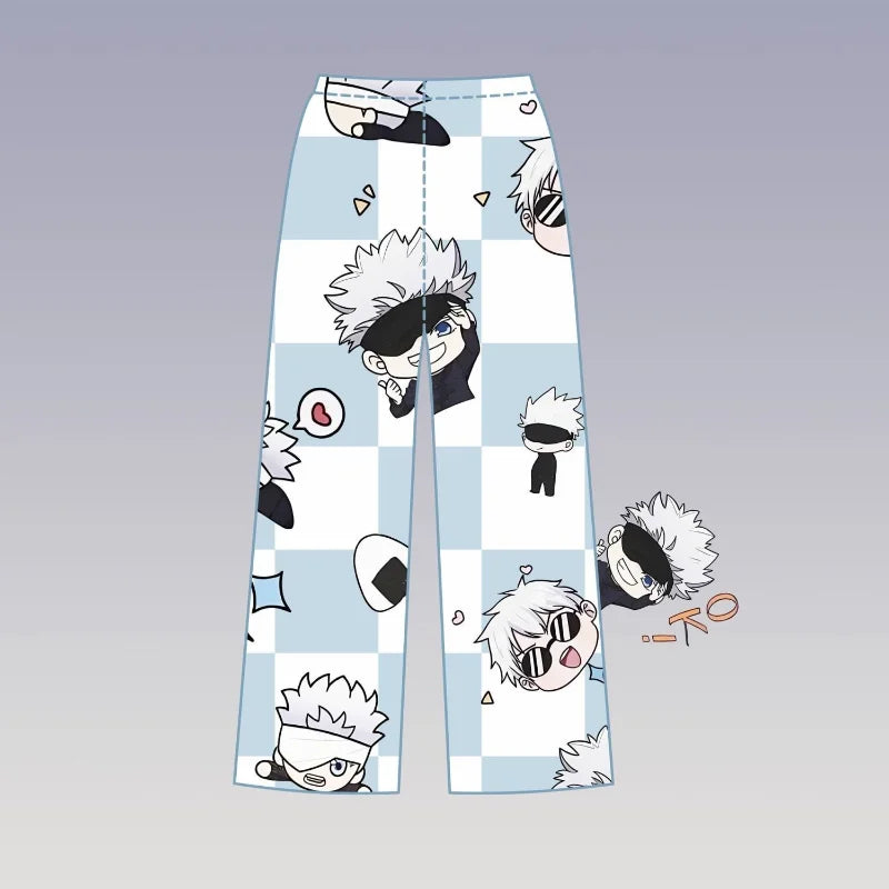 Jujutsu Kaisen Gojo Satoru Anime Pajamas Set – Cute Spring & Summer Couples Homewear, Birthday Gift