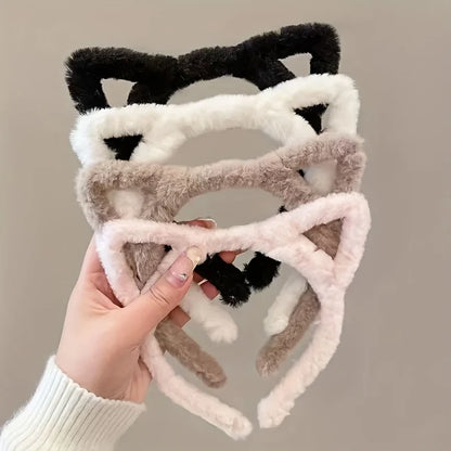 Cat Ear Plush Headband - Cute Large-Size Hair Accessory for Women, Party Dress-Up and Everyday Wear