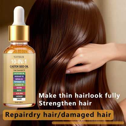 Castor Seed Hair Oil - 10-in-1 Batana, Rosemary & Biotin Nourishing Hair & Scalp Treatment