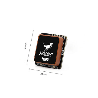 HGLRC M100-5883 M10 GPS Module with Compass – Ceramic Antenna & On-board LEDs, 21x21mm for RC Airplane FPV Long Range