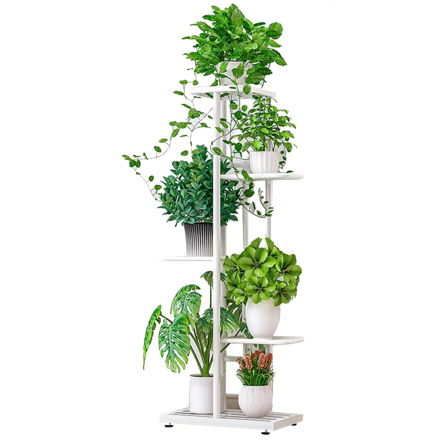 5 Floors 6 Potted Flower Stand Indoor Plant Shelf Metal Support Frame Garden Balcony Flower Pot Green Plant Home Decoration