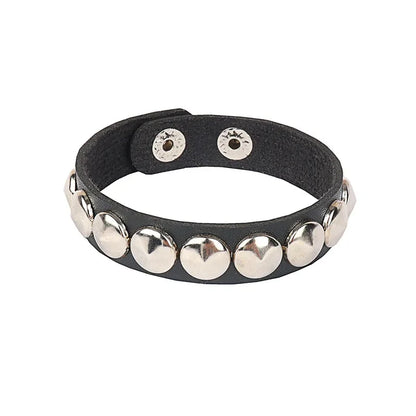 Punk Rock Hip Hop PU Leather Bracelet – Unisex Skull, Pentagram & Rivet Chain Bracelet, Trendy Party Jewelry Accessory