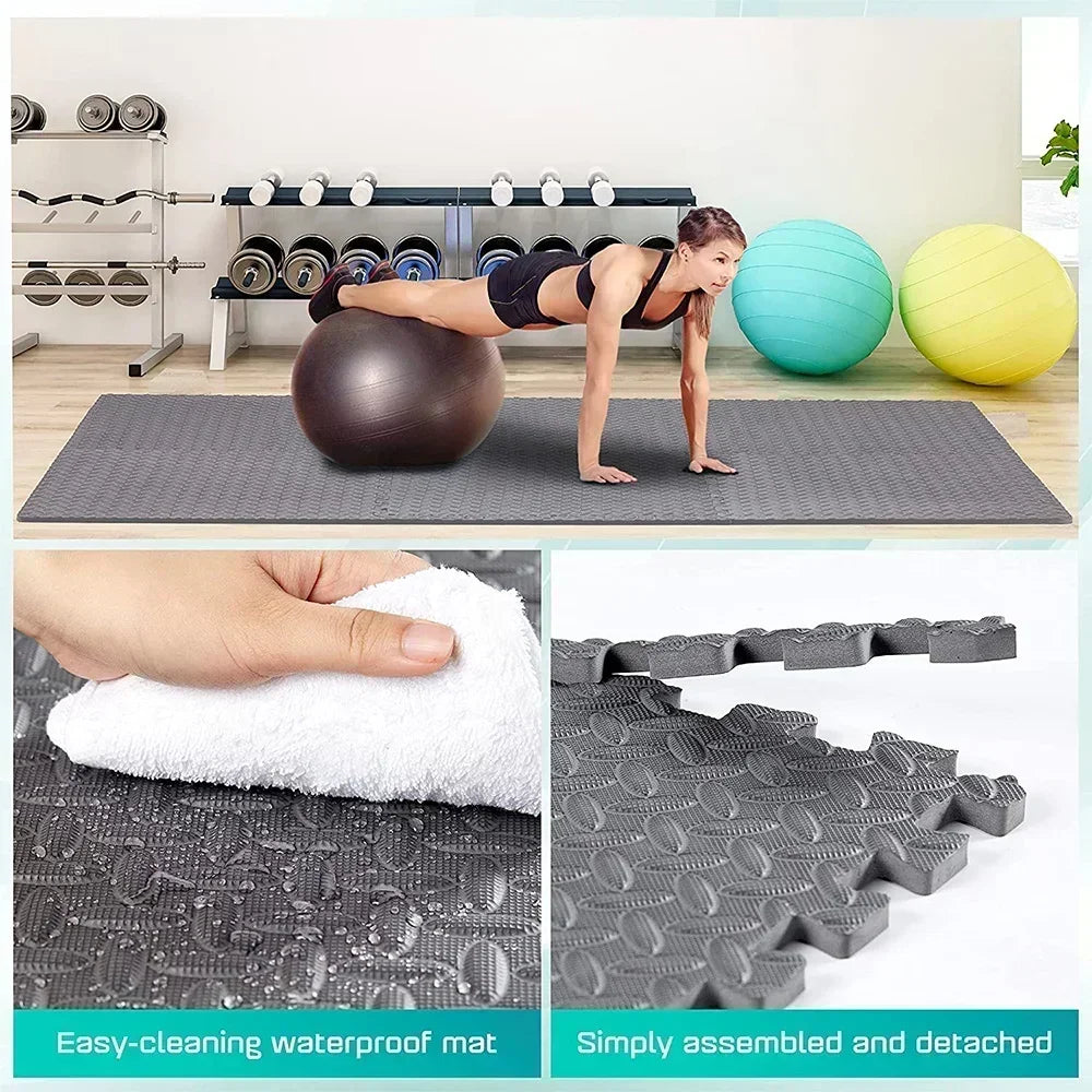 4-20PCS EVA Puzzle Fitness Mat – Interlocking Foam Floor Tiles, Non-Slip Home Gym & Kids Play Mat