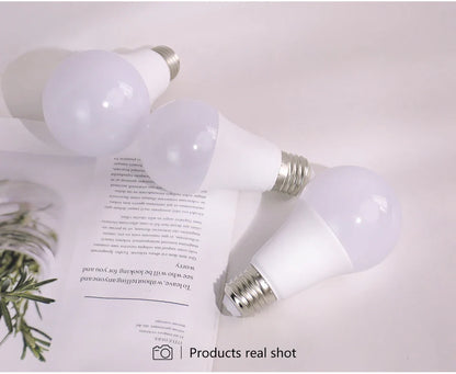 16-Color RGB LED Bulb E27 – Dimmable Multicolor 220V Household Lighting with 24-Key Remote & Neon Atmosphere Light