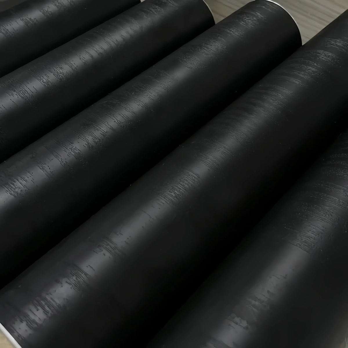 5m Self-Adhesive Wood Grain Repair Tape - Black Vinyl Furniture Renovation Sticker