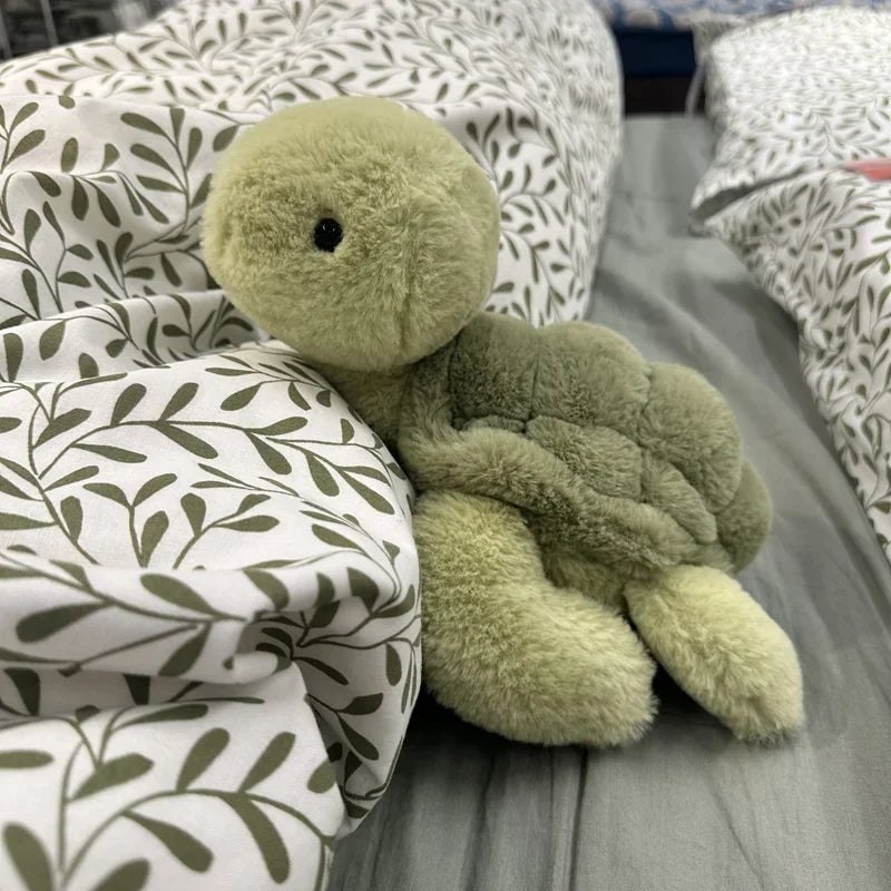 Kids’ Cute Super Green Stuffed Turtle Plush Toy – Soft Animal Gift, 28/35/40CM