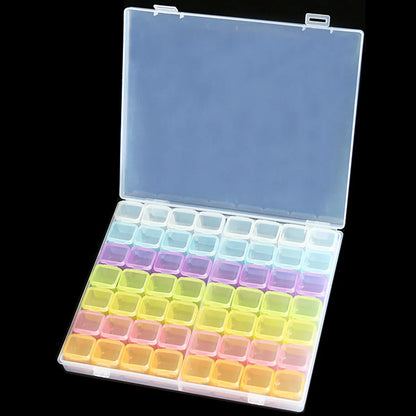 Plastic Storage Box with 28/32/48/56/64 Slots – DIY Diamond Painting Beads, Charms & Jewelry Accessories Organizer