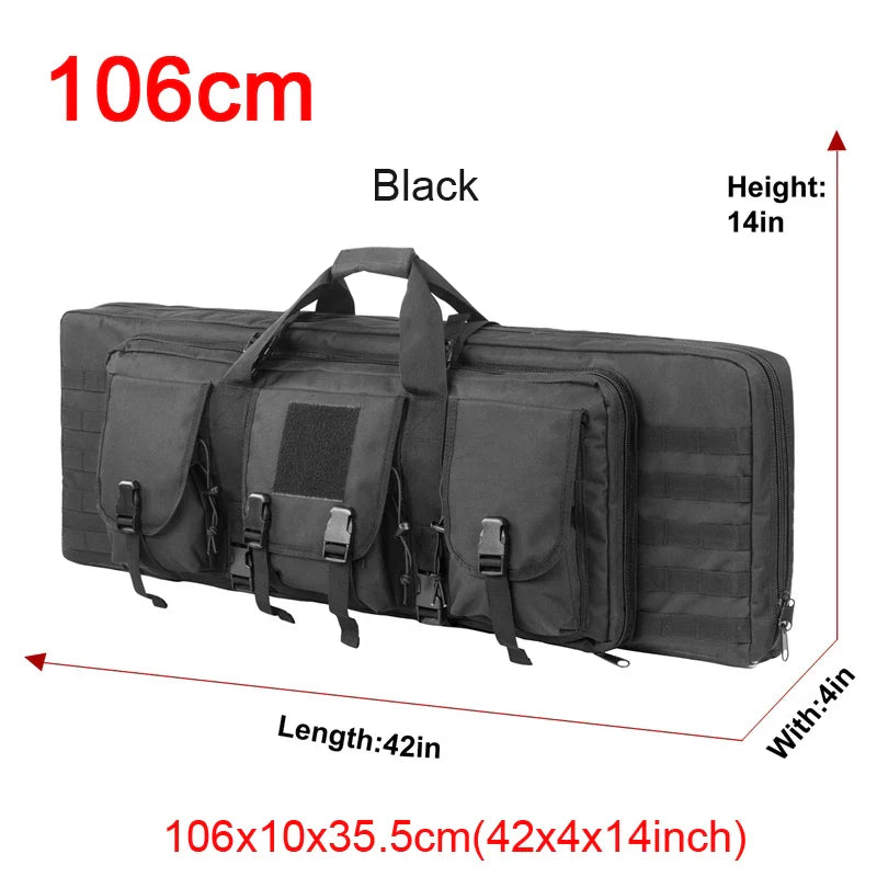 LQARMY Tactical Double Rifle Case – Molle Backpack Gun Holster for Hunting, Sniper & Airsoft (32/38/42/48 inch)