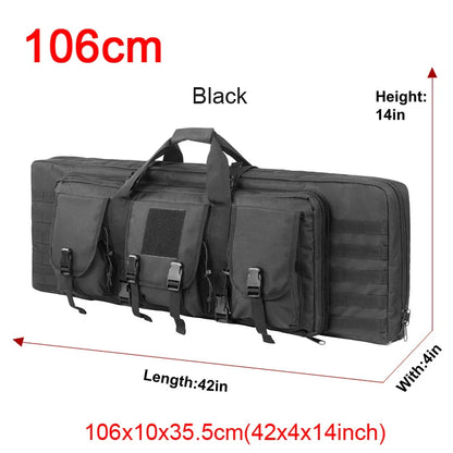 LQARMY Tactical Double Rifle Case – Molle Backpack Gun Holster for Hunting, Sniper & Airsoft (32/38/42/48 inch)