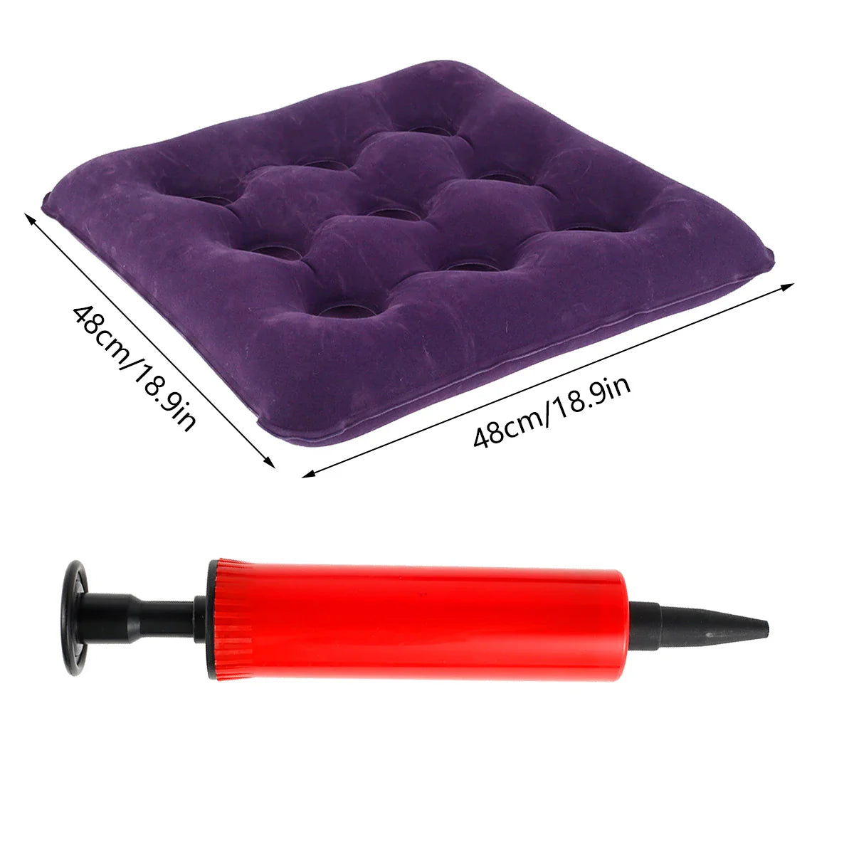 Inflatable Donut Seat Cushion for Hemorrhoids | Adjustable Lightweight Leakproof Massage Pillow