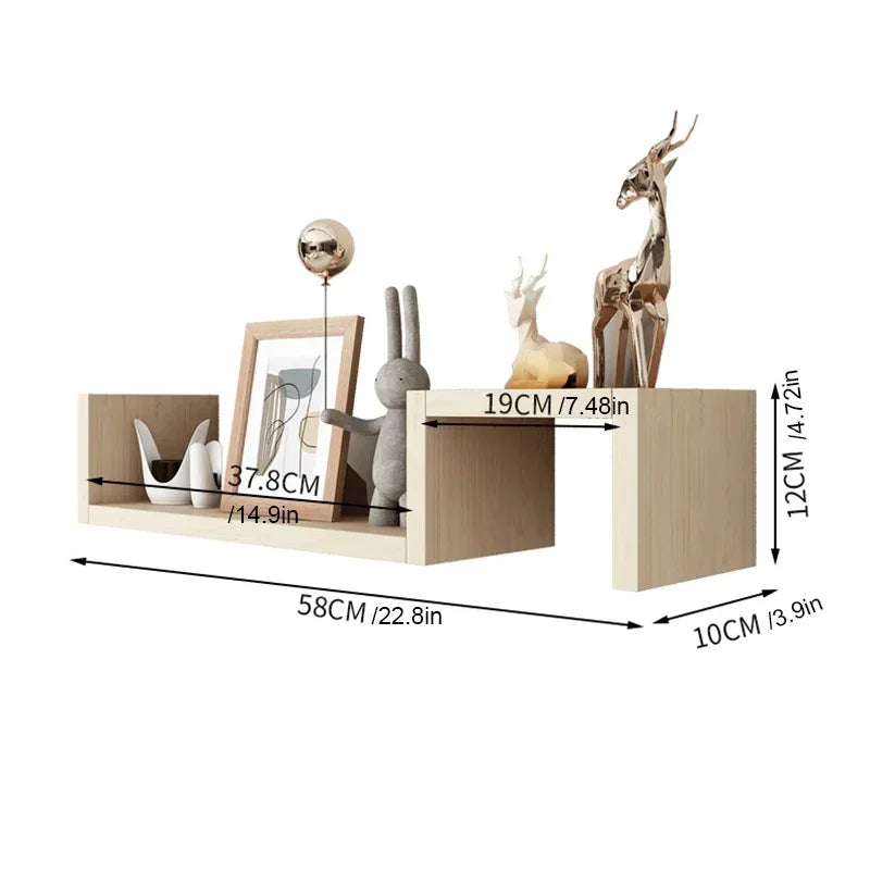 Floating Wall Shelf – Partition & Reinforcement Board with Strong Load-Bearing Capacity, Easy Installation