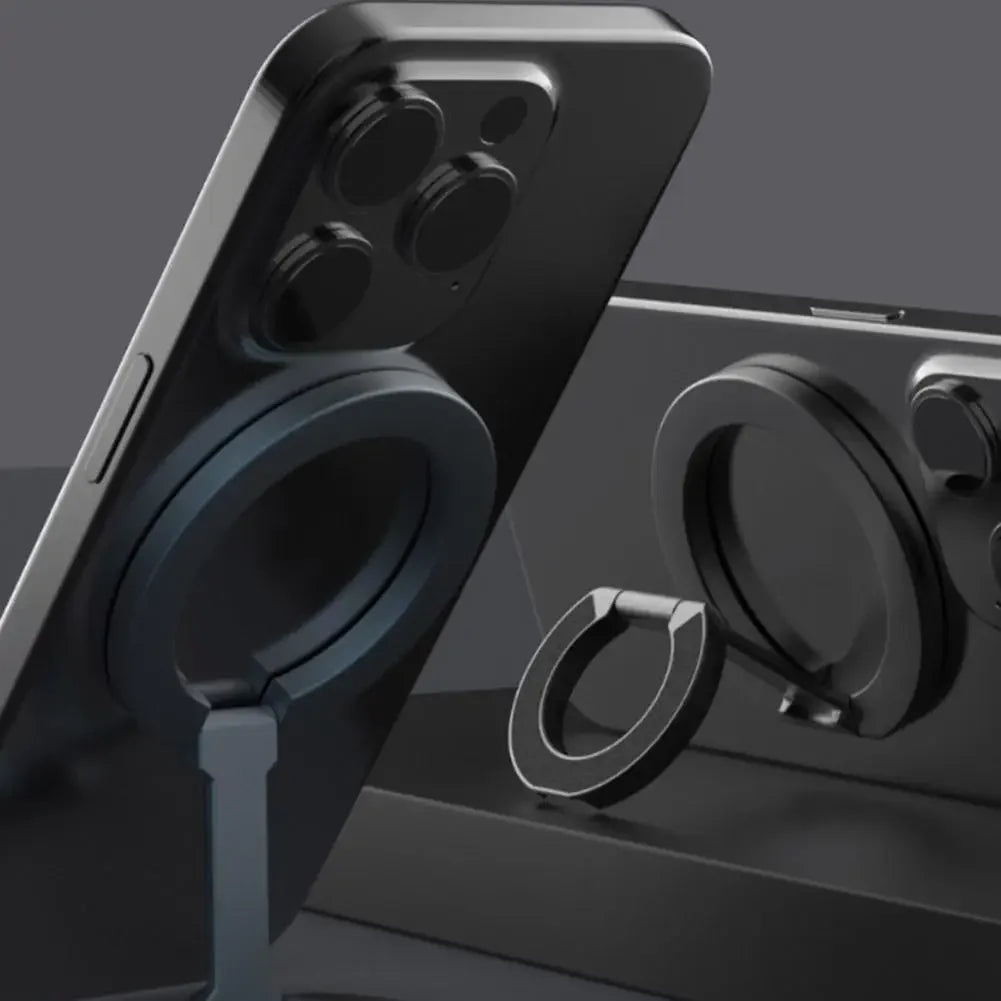 Magnetic Phone Ring Holder - 360° Rotating Foldable Dual-Sided Magnetic Stand for iPhone 17/16/15