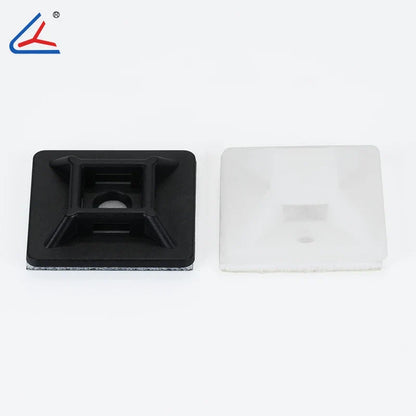 ND 20/50/100PCS Self-Adhesive Cable Tie Mounts – Zip Wire Tie Holder with Screw Hole Base