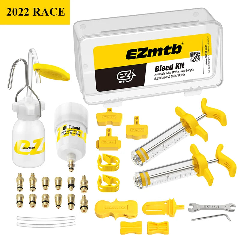 Bicycle Hydraulic Disc Brake Oil Bleed Kit – EZMTB PRO for SHIMANO, SRAM, Avid & MAGURA MTB Bike Repair Tool