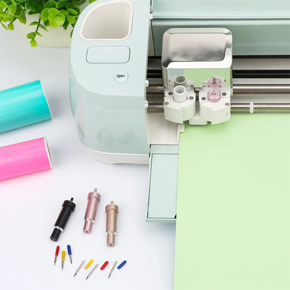 Metal Cut Blade Set with Housing — Compatible with Cricut Maker, Maker 3, Explore Air 2 & Explore 3, Replaceable Deep-Point Blade