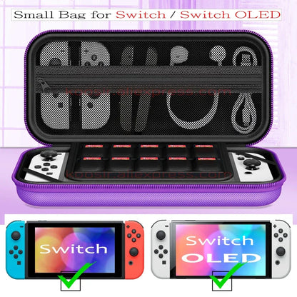 Cute Carrying Case for Nintendo Switch — Hard Shell Storage & Shoulder Bag for Switch OLED Console & Accessories