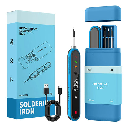 Portable Type-C Digital Soldering Iron Kit – 8-15W Fast Heating Adjustable Temperature Mini Repair Tool