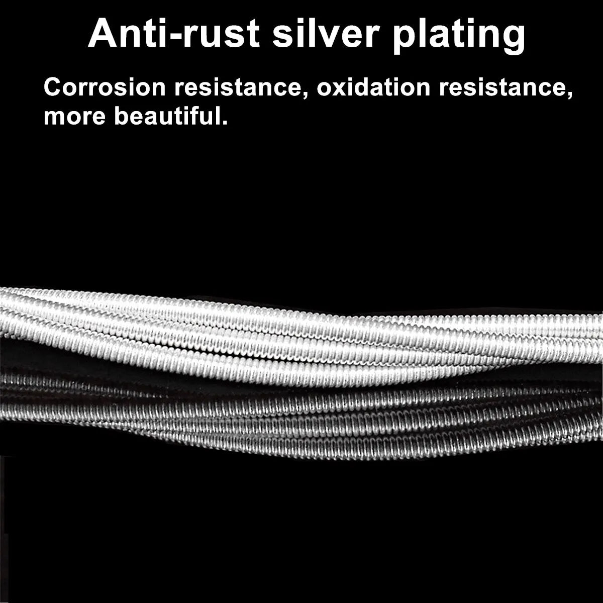 6pcs Classical Guitar Strings Set – Super Light, Clear Nylon with Silver-Plated Copper for Classic Guitar