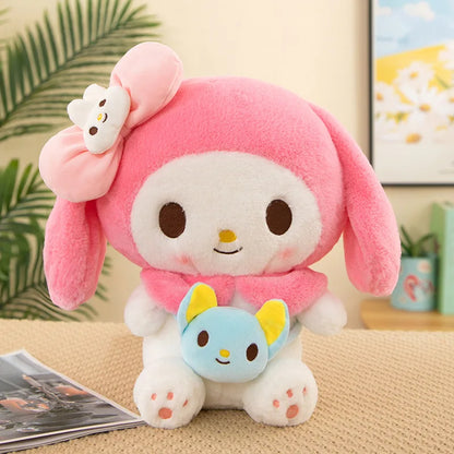 Sanrio Kuromi Plush Dolls — 40/50cm Kawaii My Melody & Cinnamoroll Soft Stuffed Anime Animals, Cartoon Pillow Decor for Kids