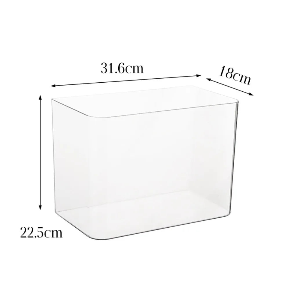PET+ABS Transparent Fish Tank with Lid – Drop-Resistant Aquarium & Hydroponic Turtle Tank for Home