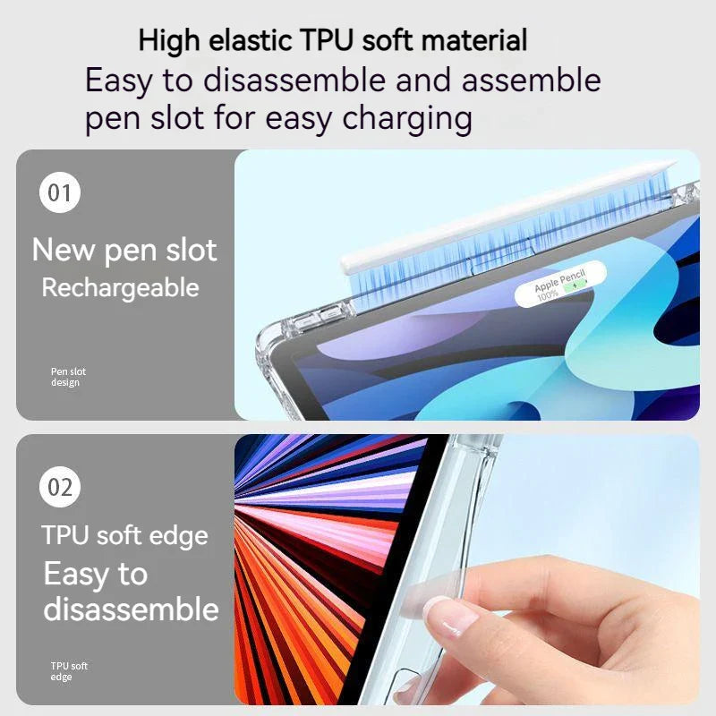 iPad Case: Compatible with iPad 7th Generation, iPad Pro 11 2021, iPad 9th/8th/7th, iPad Air 5/4, iPad Pro 12.9 6th/5th/4th, iPad Mini 6 - Cover with Pencil Case