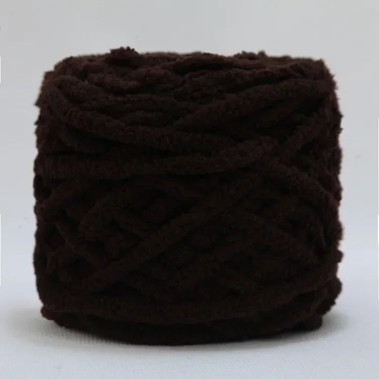 100g Chenille Knitting Yarn – Soft Thick Cotton Ice Strip Wool for DIY Hand Knitting Scarves & Crafts