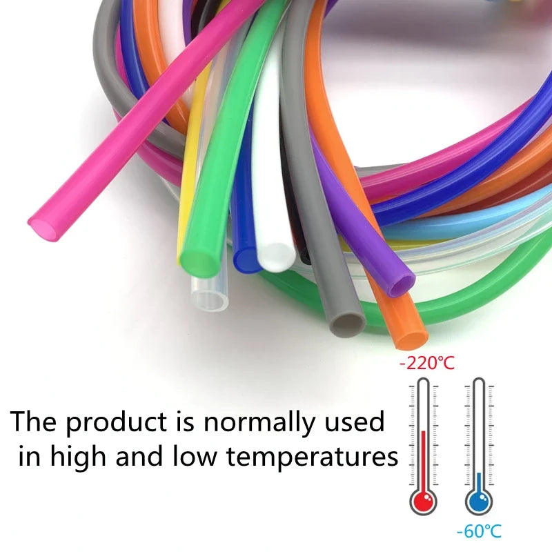 Food Grade Silicone Tube Hose - Flexible 2/3/4/5mm Rubber Pipe for Coffee, Beverage, Water & Liquid Transfer Connections