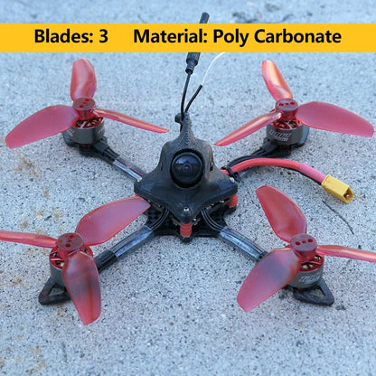 2 Pairs HQProp T3X3X3 3030 3-Blade Propellers – CW & CCW for RC FPV Freestyle 3" Toothpick & Cinewhoop Ducted Drones