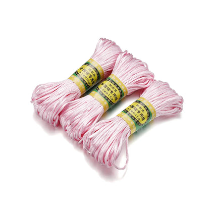 20m/Lot Chinese Knotting Silk Macrame Cord – 1.5mm & 2mm Nylon Black Satin Beading & Shamballa Thread