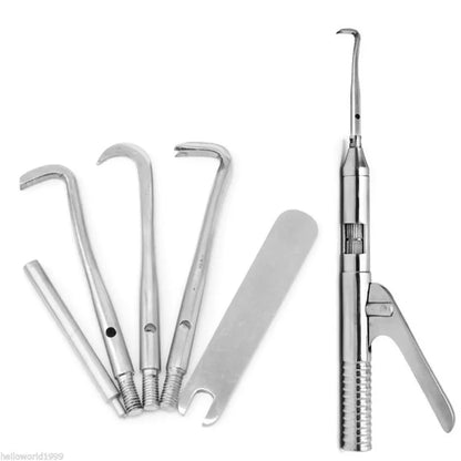 Dentistry Automatic Single-Handed Crown Remover Gun – Stainless Steel Surgical Tool with 3 Tips