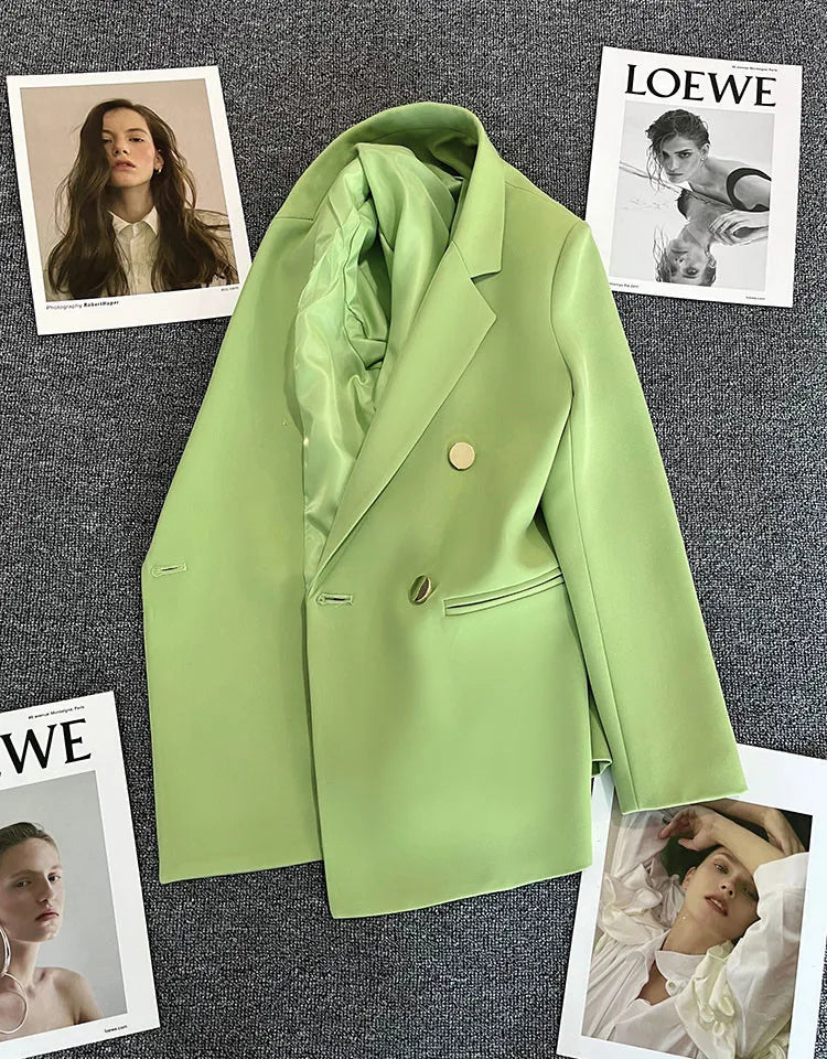 2023 Women's Elegant Single Button Blazer – Slim Fit Long Sleeve Office Jacket for Autumn & Winter